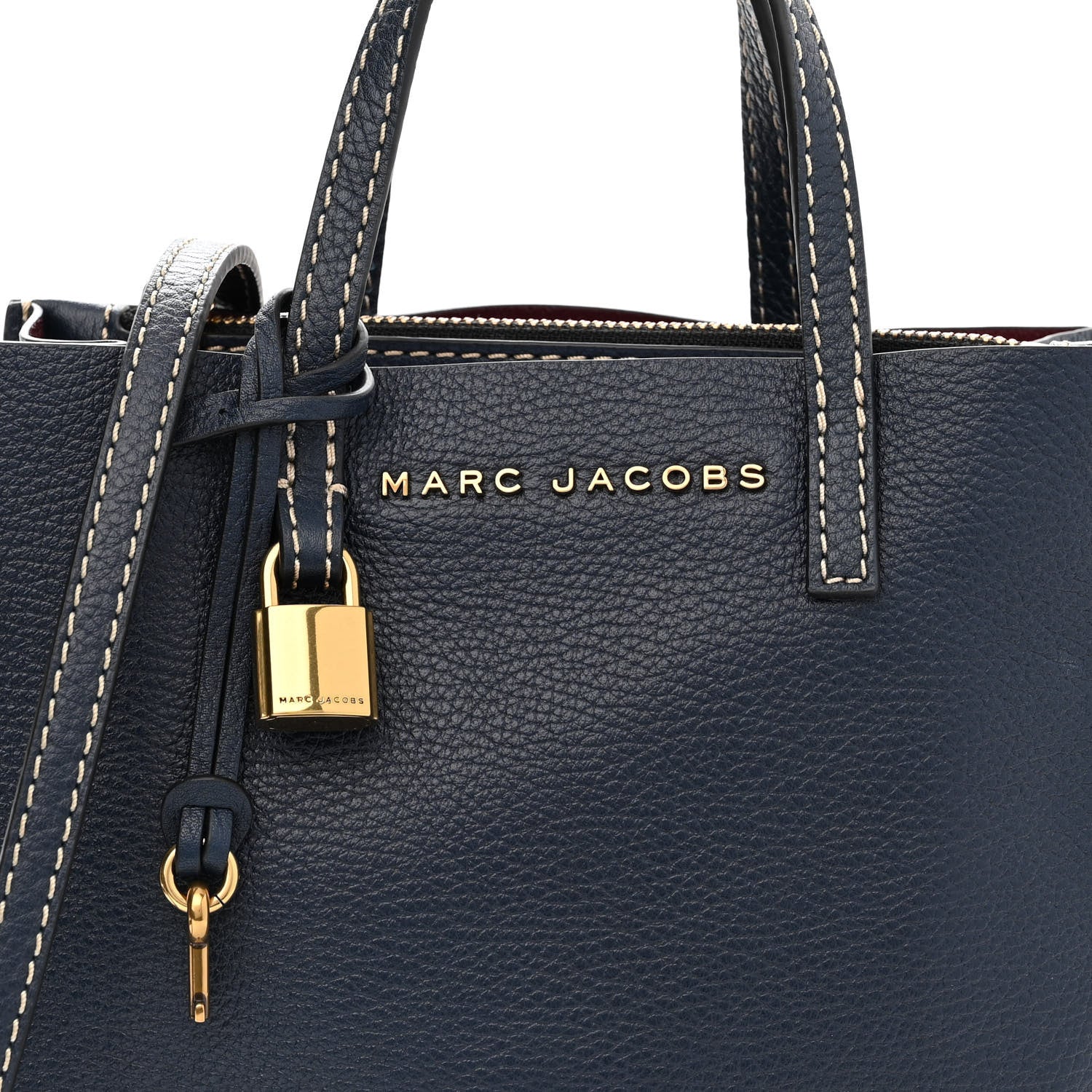 Marc Jacobs Calfskin Mini Grid Tote Bag Blue 8 of 10