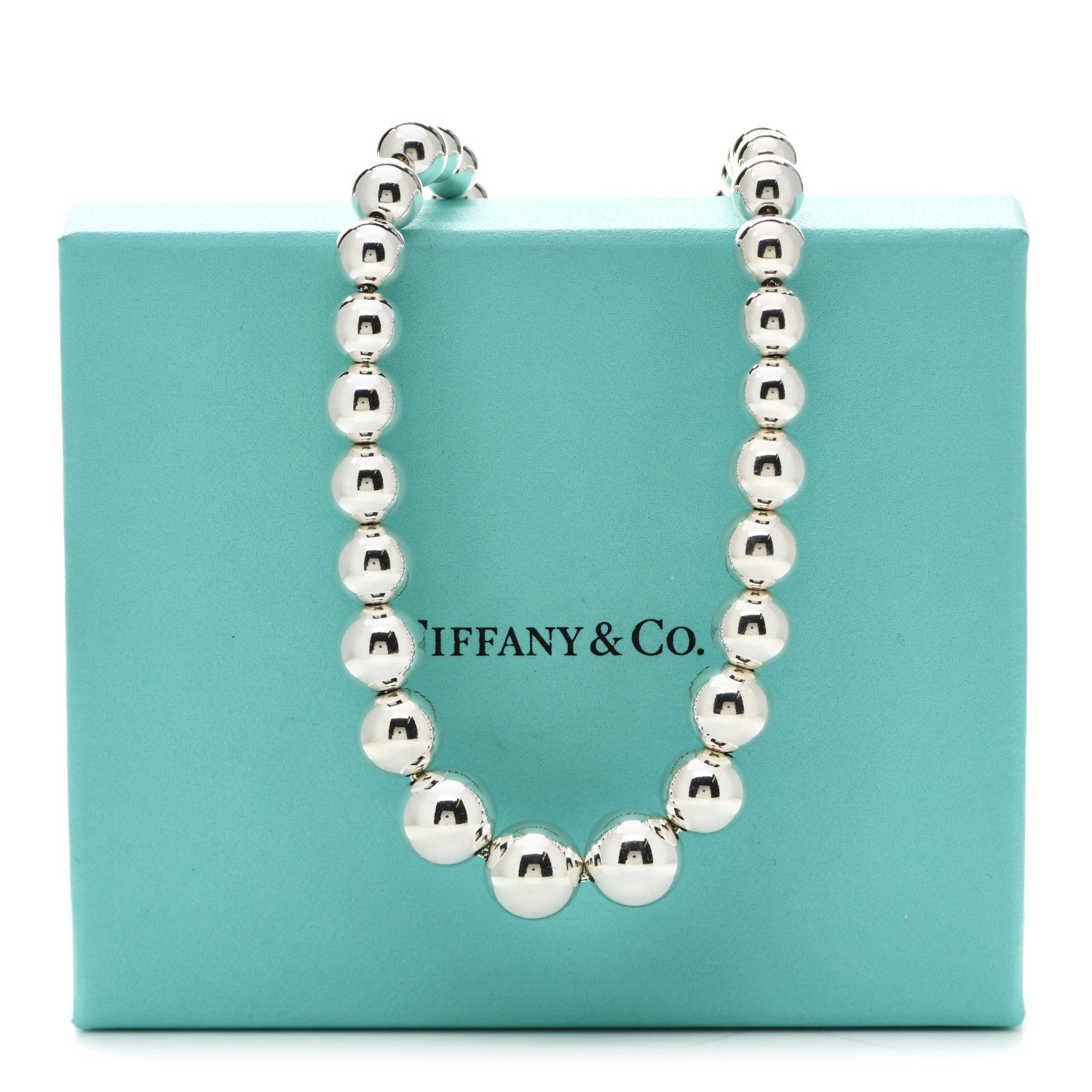 Tiffany Sterling Silver HardWear Graduated Ball Necklace 6 of 6