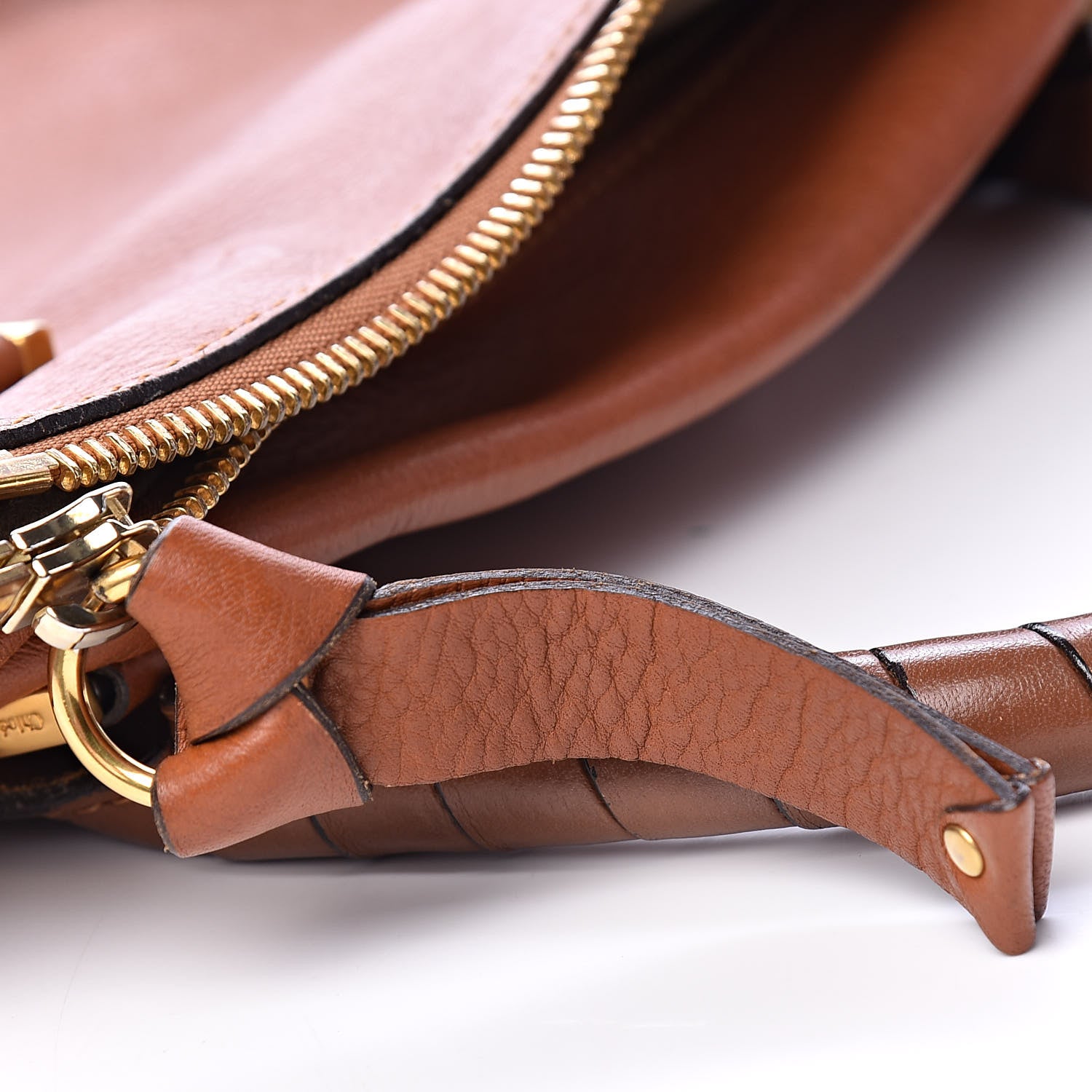 Chloe Calfskin Large Marcie Satchel Tan 9 of 24
