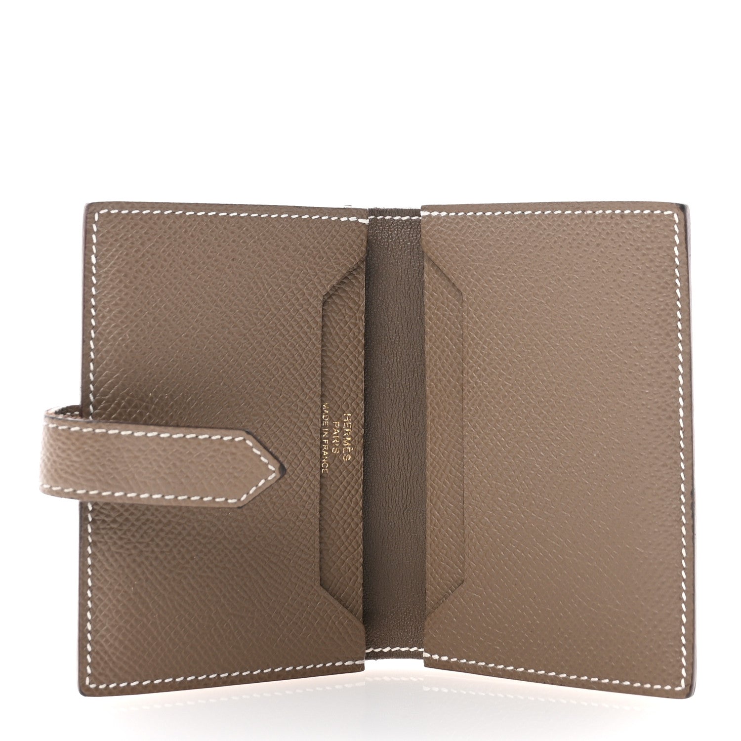 Hermes Epsom Bearn Card Holder Wallet Etoupe 5 of 13