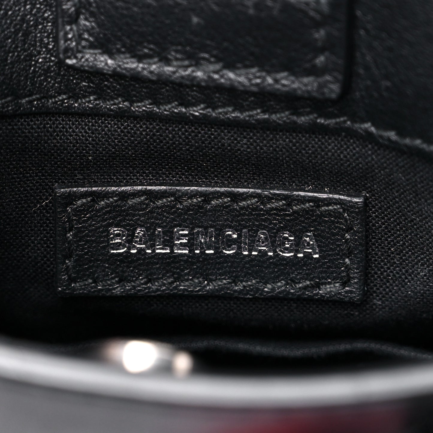 Calfskin Hello Kitty Phone Holder Bag Black