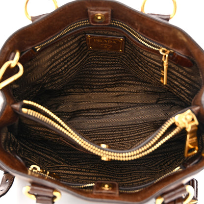 Prada Vitello Shine Shopping Satchel Bruciato 5 of 13