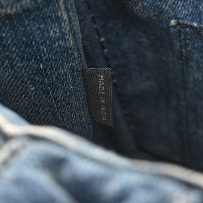 Prada Denim Small Logo Tote Bleu 7 of 14