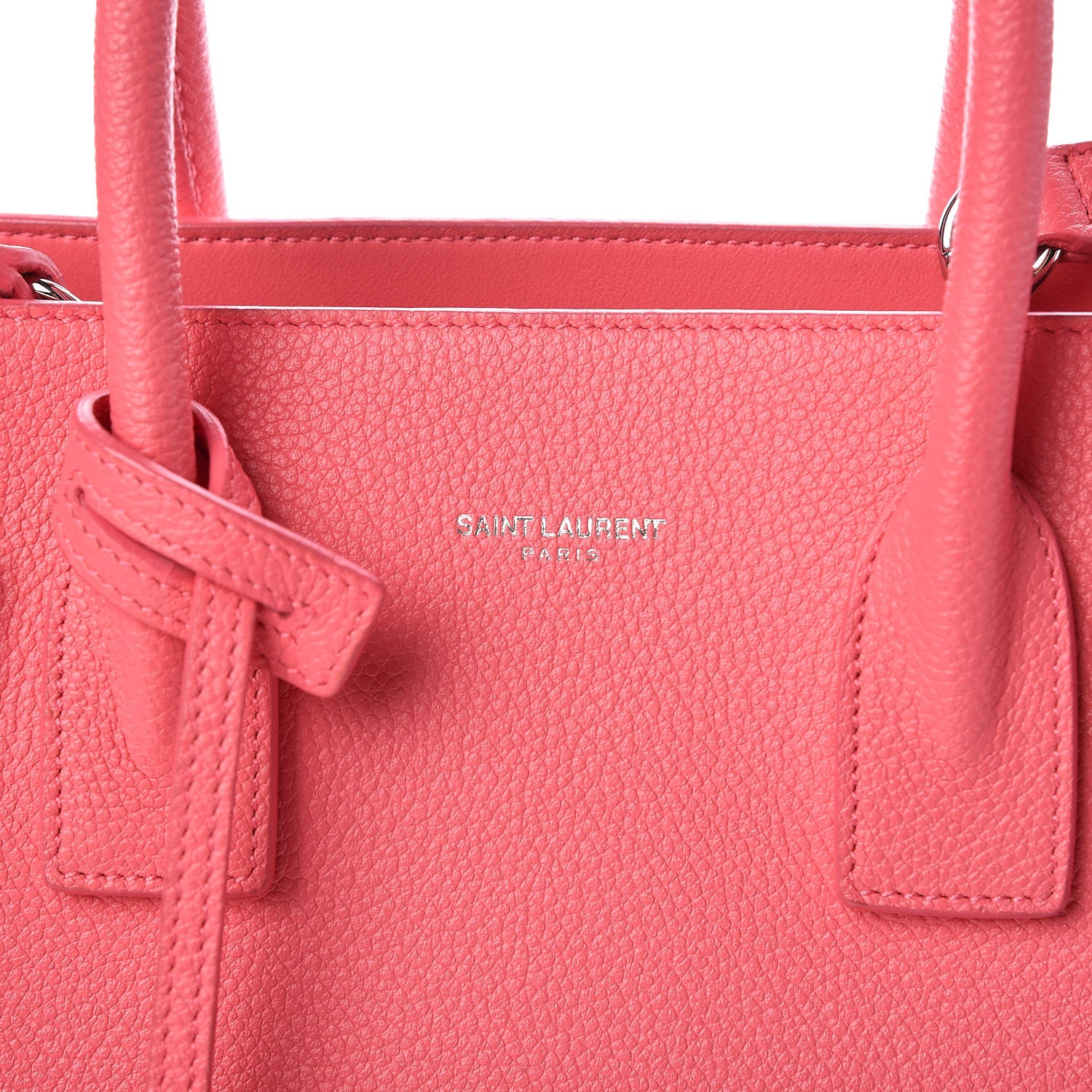 Saint Laurent Grained Calfskin Baby Sac De Jour Rose Clair 8 of 17