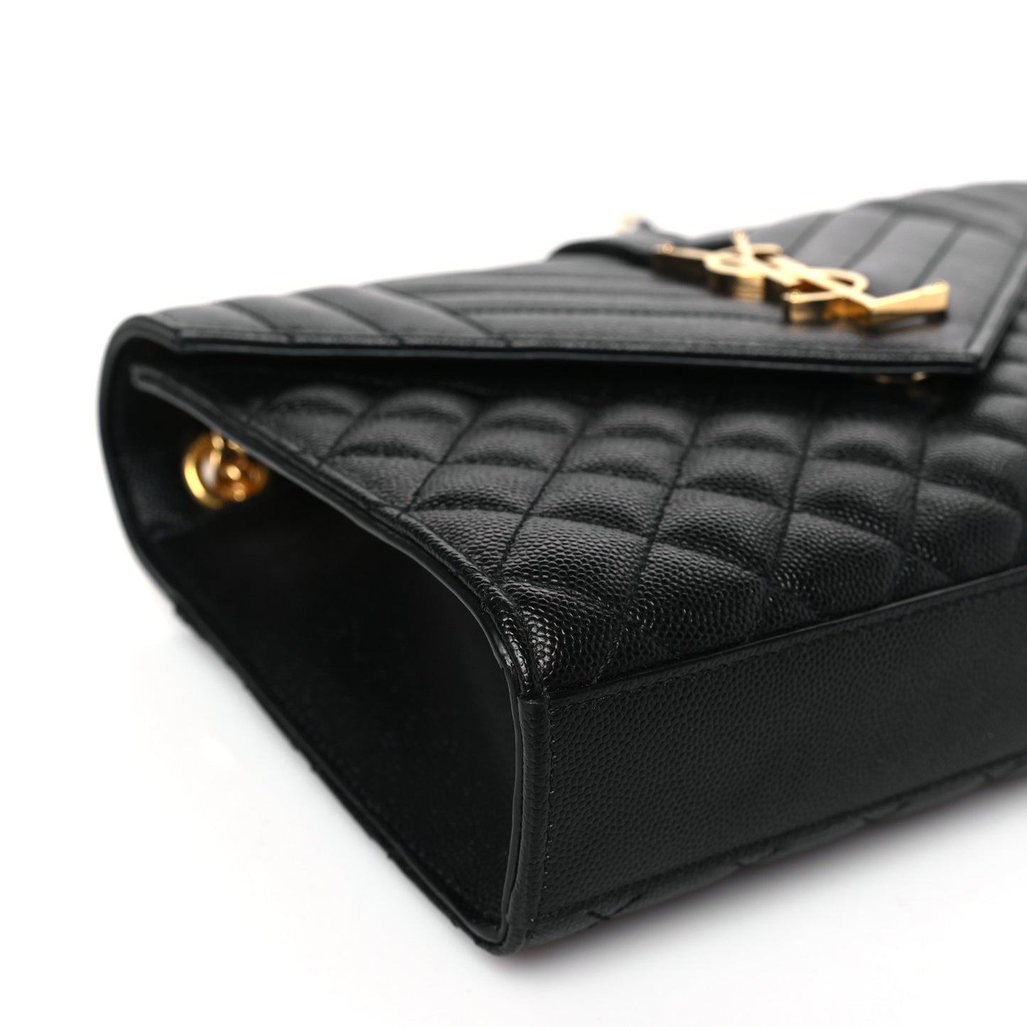Grain De Poudre Textured Mixed Matelasse Triquilt Medium Monogram Satchel Black