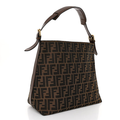Fendi Zucca Vitello Artic Small Hobo Tobacco Castagna 3 of 9