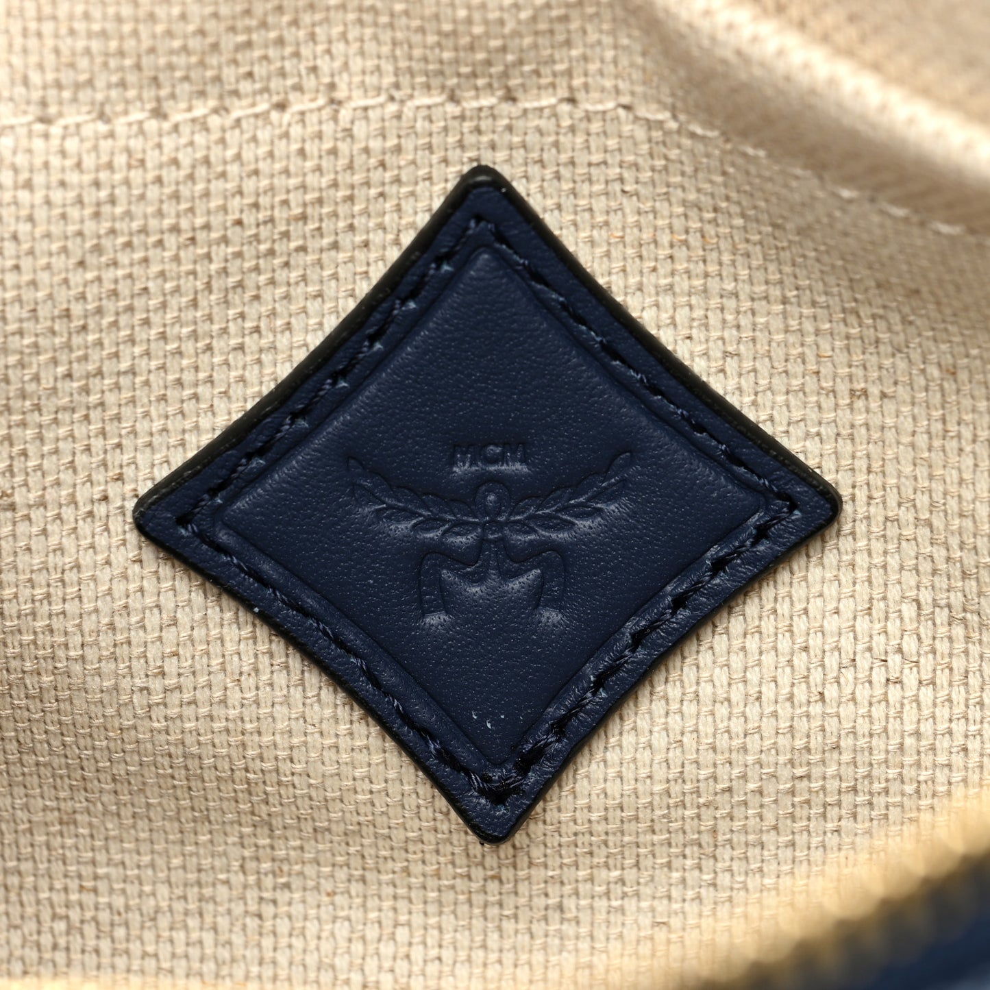 Lauretos Jacquard Nappa Small Shoulder Bag Indigo