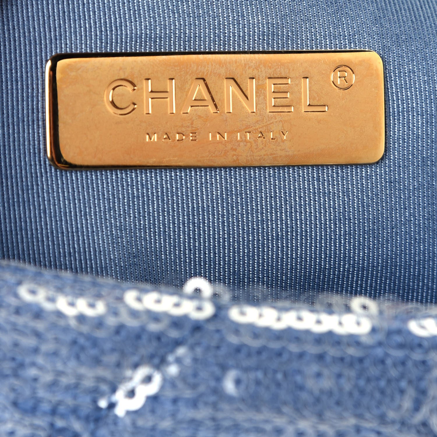 Chanel Sequin Quilted Medium Chanel 19 Flap Light Blue 6 of 13