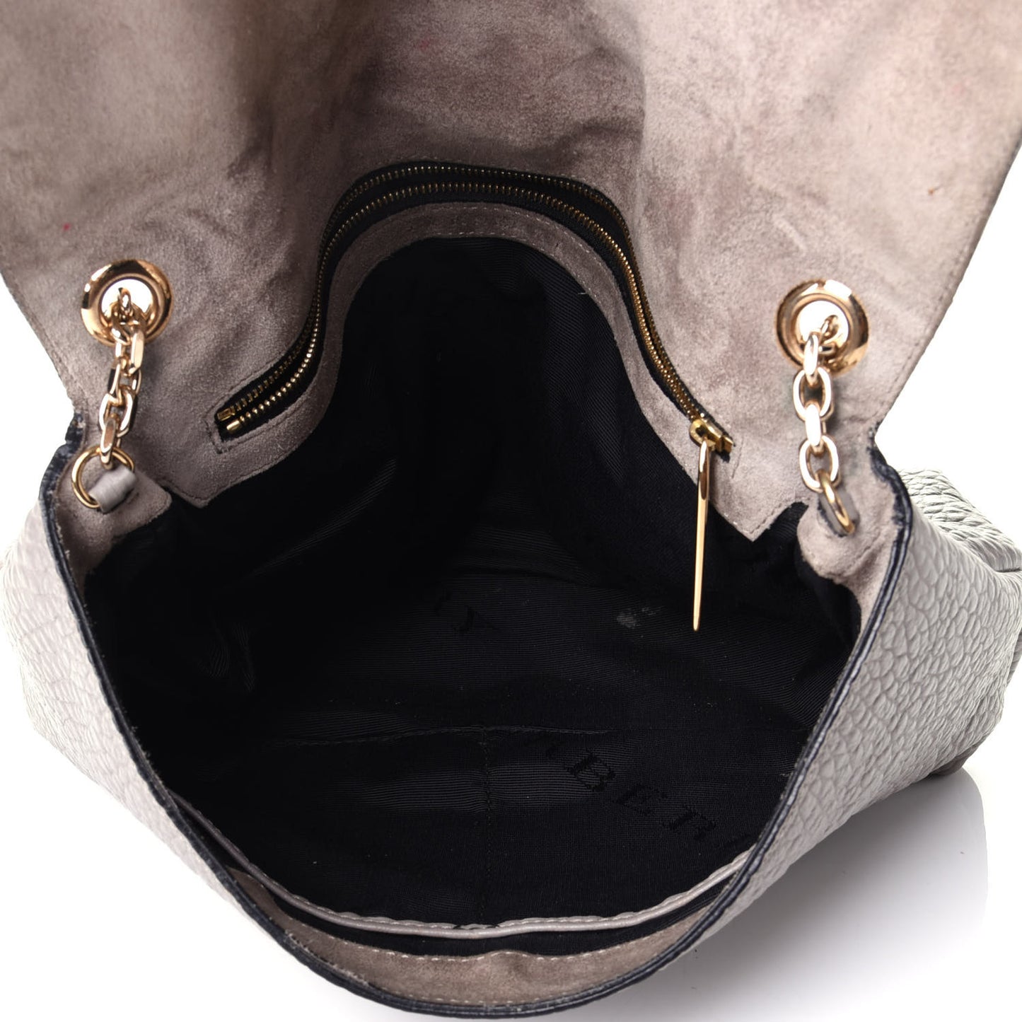 Signature Grain Medium Mildenhall Crossbody Bag Pale Grey
