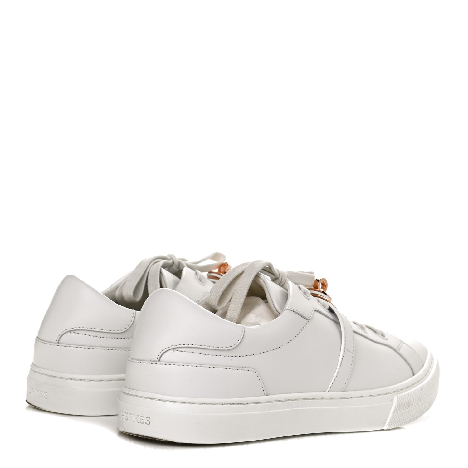 Hermes Calfskin Day Sneakers 40 White 4 of 10