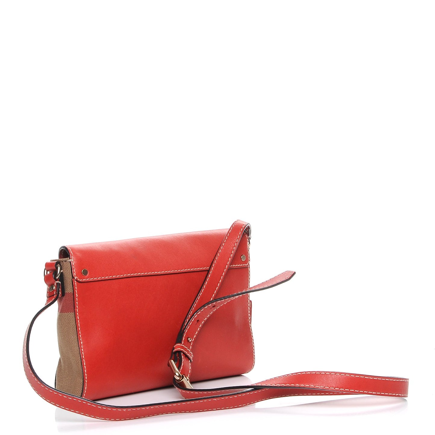 Canvas House Check Small Henham Crossbody Red