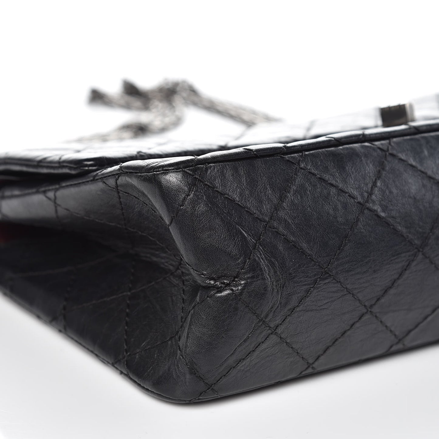 Aged Calfskin Quilted 2.55 Reissue 226 Flap Black