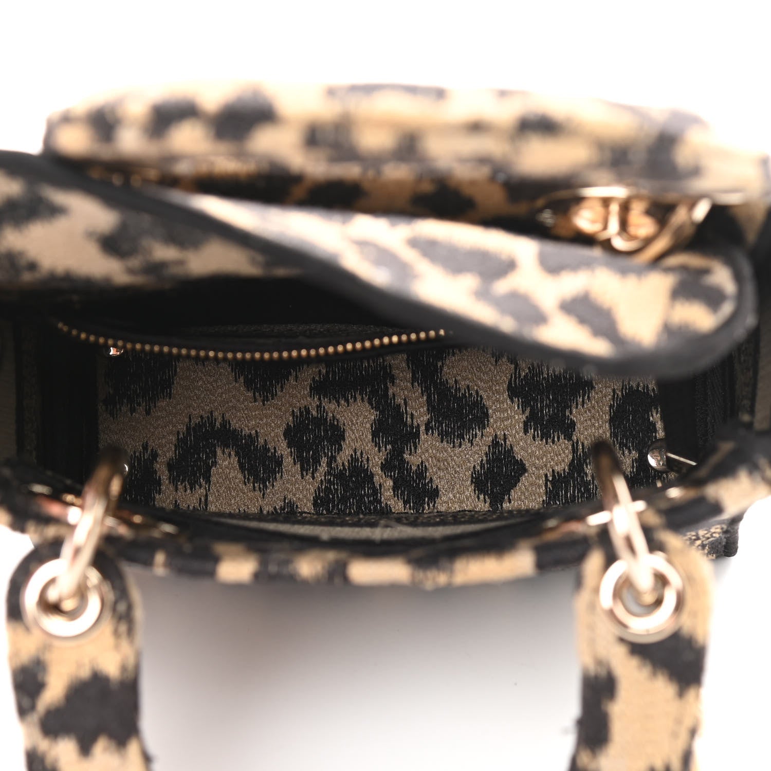 Christian Dior Canvas Mini Mizza Embroidered Lady D-Lite Beige Multicolor 5 of 14