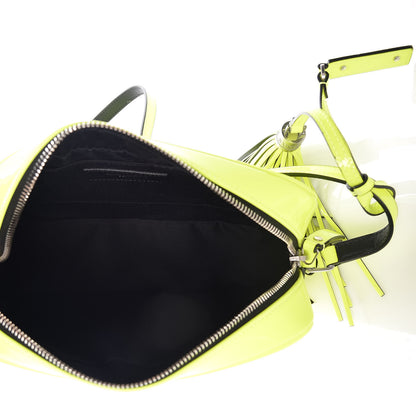 Saint Laurent Patent Calfskin Matelasse Monogram Lou Camera Bag Neon Yellow 6 of 10
