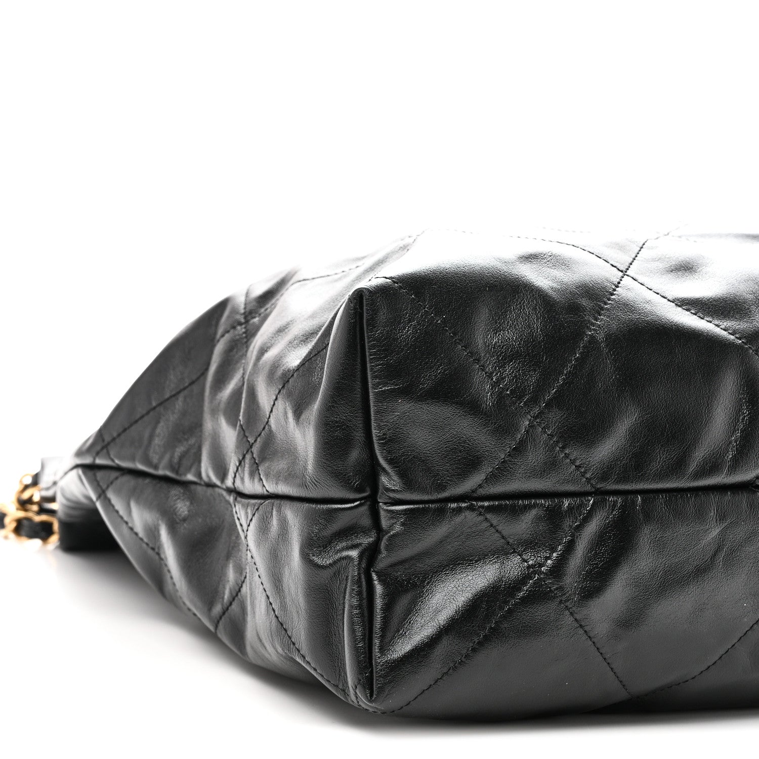 Chanel Shiny Calfskin Quilted Large Chanel 22 East West  Black 9 of 10