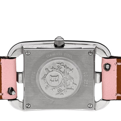 Hermes Stainless Steel Swift Diamond Pink Sapphire Mother of Pearl 23mm Cape Cod Double Tour Quartz Watch Rose Sakura 4 of 5