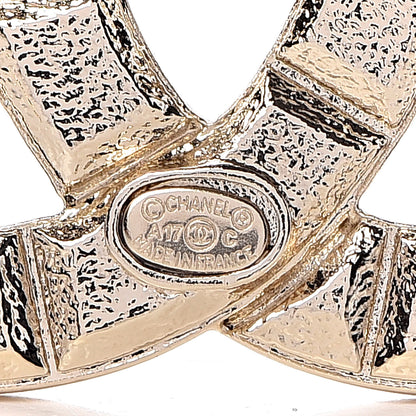 Chanel Studded CC Pin Brooch Gold 4 of 4