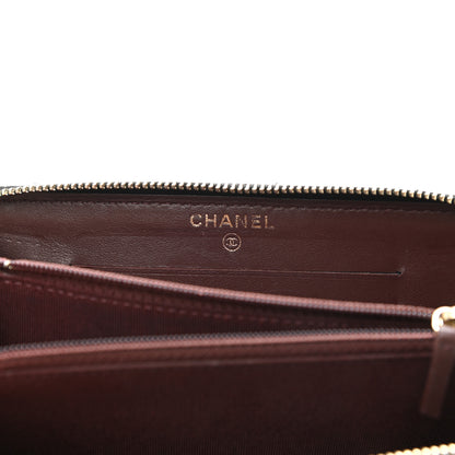 Chanel Caviar Quilted Small Zip Around Wallet Black 6 of 10