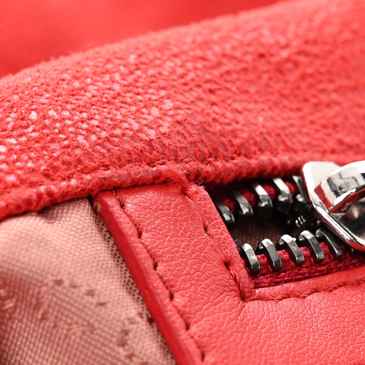 Shaggy Deer Falabella Fold Over Tote Cherry