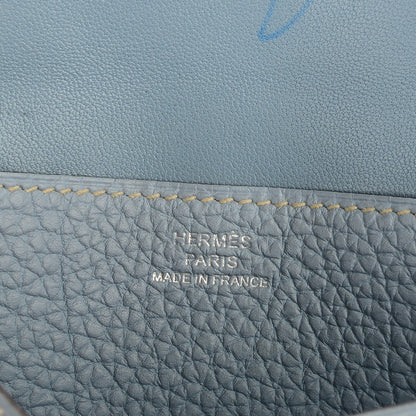 Hermes Togo Dogon Recto Verso Wallet Bleu Lin 3 of 11