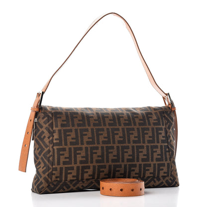 Fendi Zucca Vitello Elite Messenger Baguette Tobacco Ocra 3 of 11