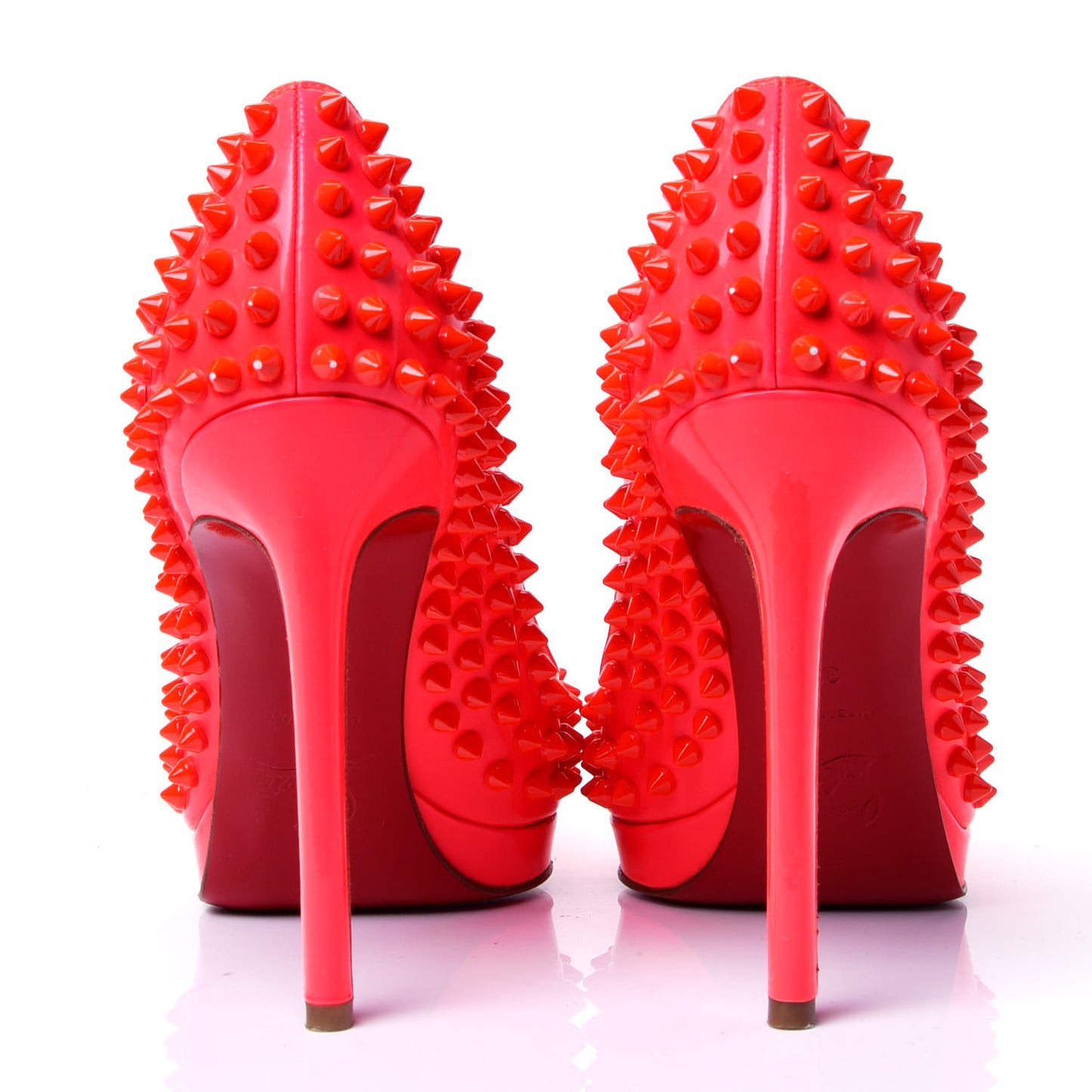 Patent Pigalle Plato Spikes 120 Pumps 38 Fluo Rose Paris