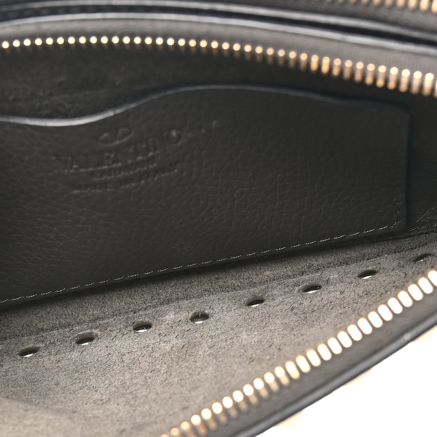 Valentino Garavani Pebbled Calfskin Rockstud Double Zip Camera Crossbody Bag Graphite 7 of 10