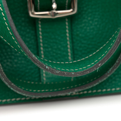 Hermes Taurillon Clemence Halzan 31 GM Vert Vertigo 13 of 14