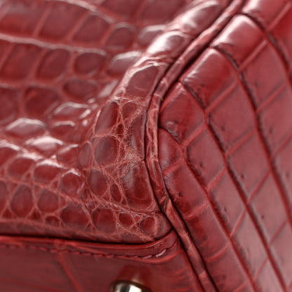 Hermes Niloticus Crocodile Kelly Sport 26 Rouge H 13 of 15