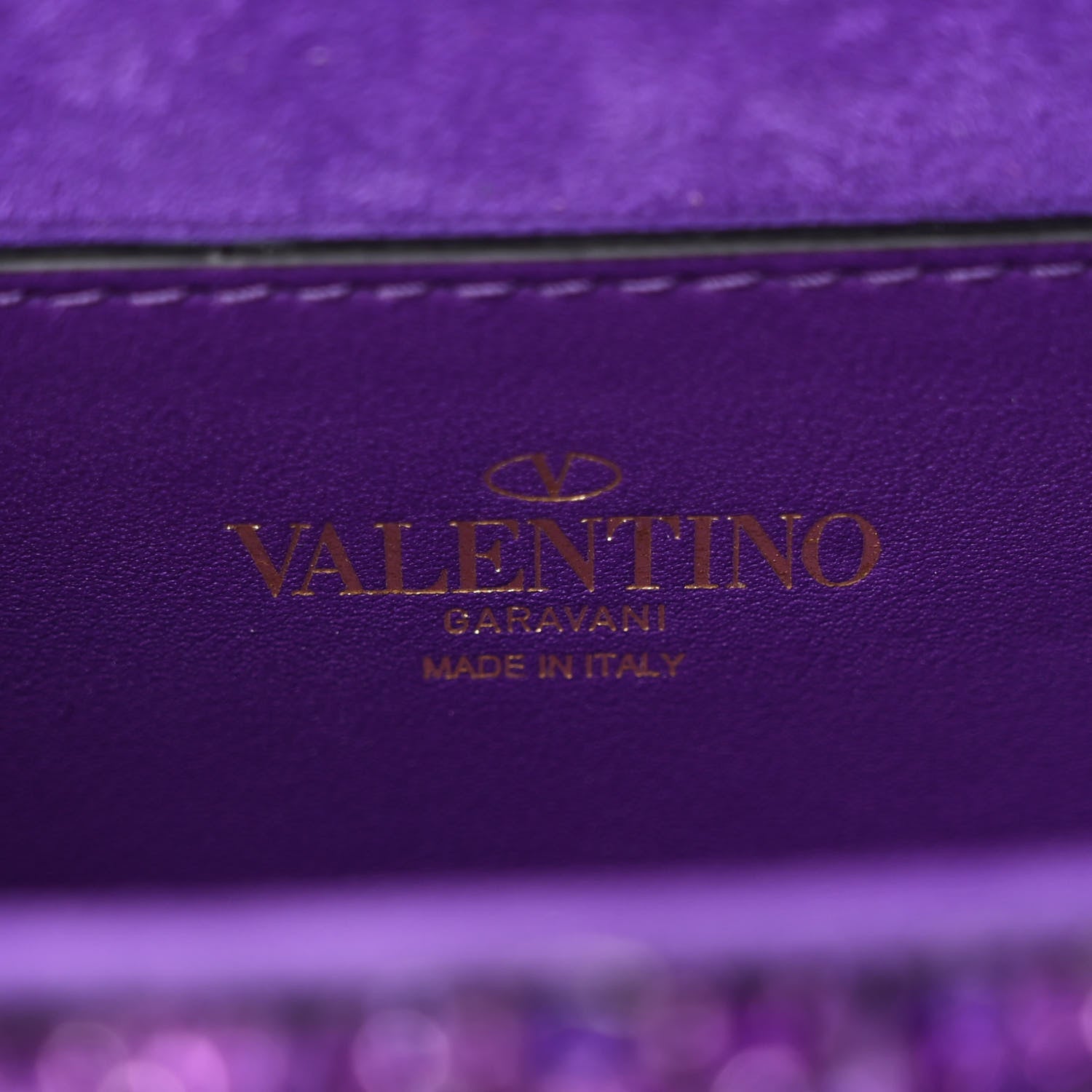 Valentino Garavani Sequin Crystal Vlogo Embroidered Small Loco Shoulder Bag Astral Purple 6 of 10