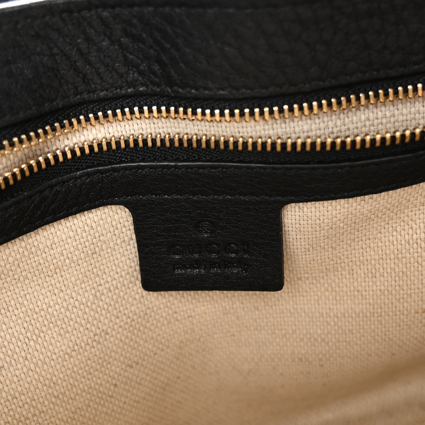 Pebbled Calfskin Medium Soho Flap Crossbody Black
