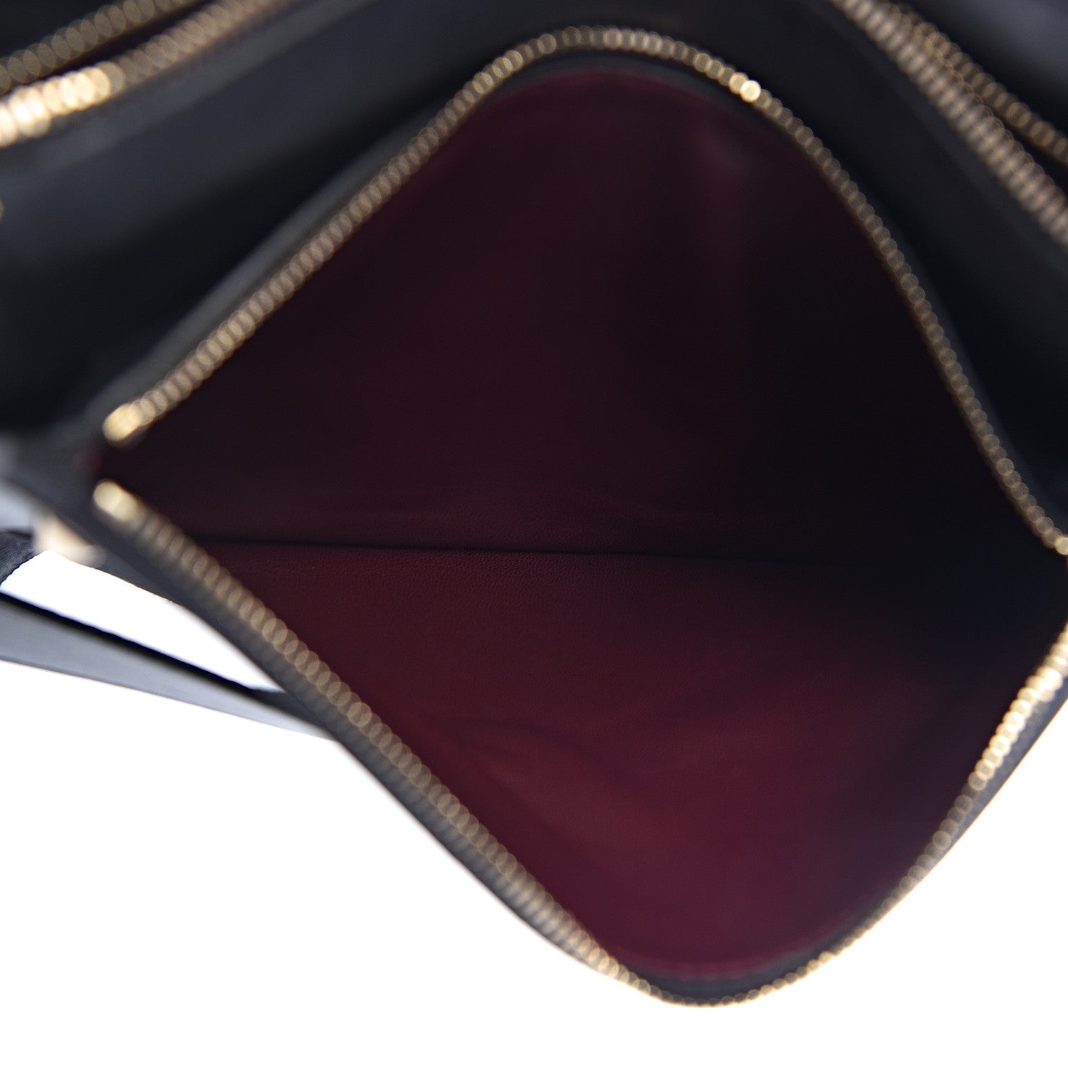 Valentino Garavani Vitello Camouflage Rockstud Triple Zip Wristlet Pouch Black 7 of 10