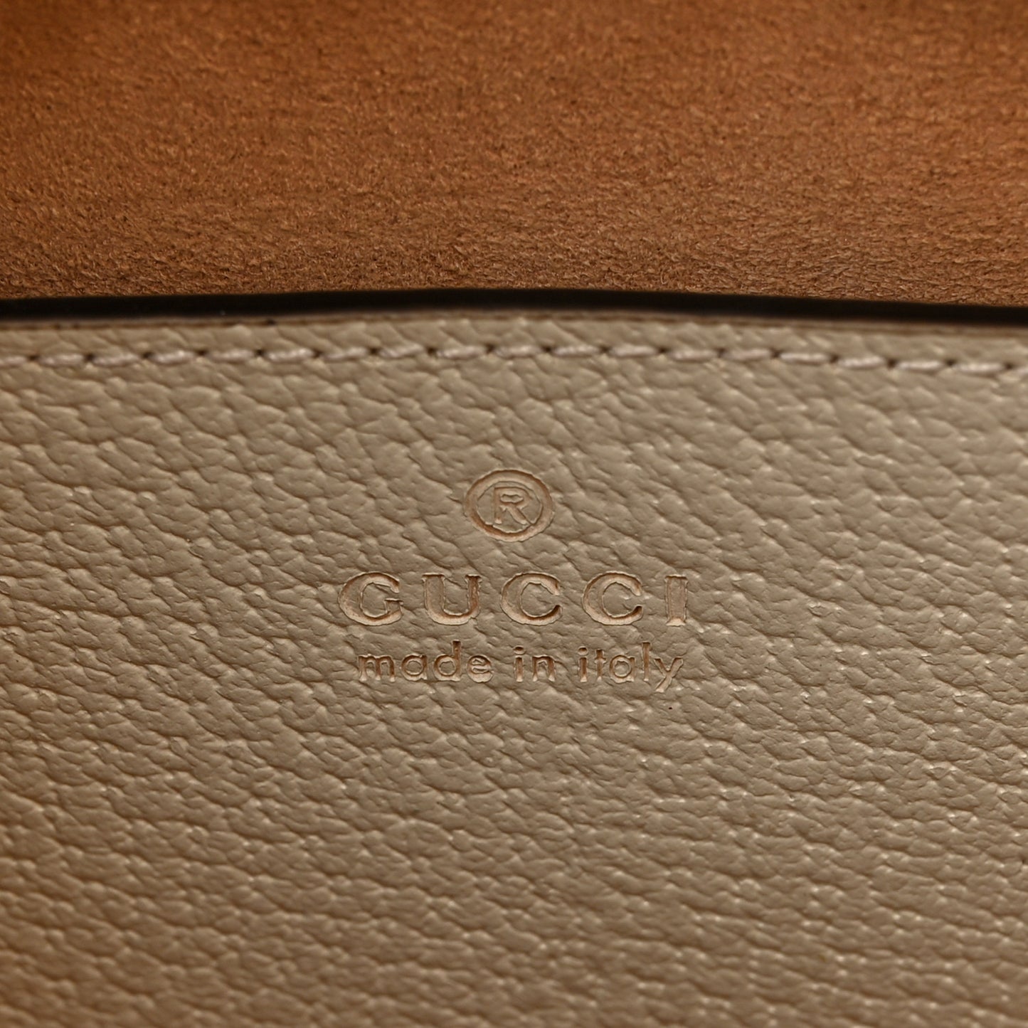 Textured Dollar Calfskin Web Small Diana Tote Bag Mystic White