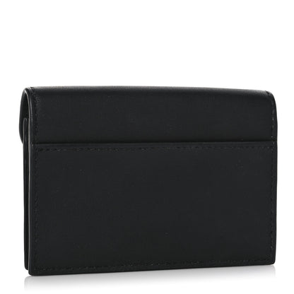 Christian Dior Ultra Matte Calfskin Saddle Card Holder Black 3 of 11