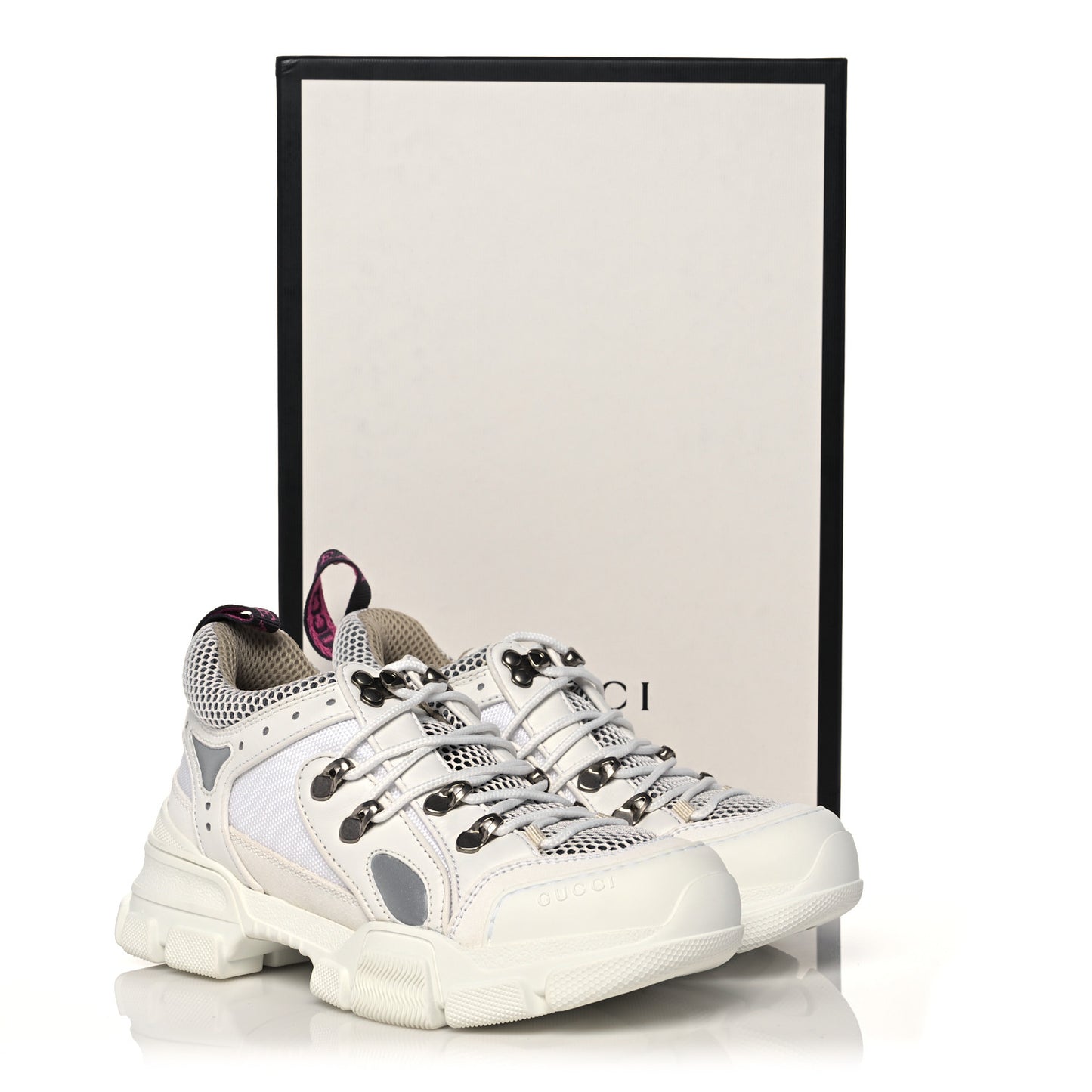 X SEGA Mesh Calfskin Suede Womens Flashtrek Sneakers 35.5 Great White