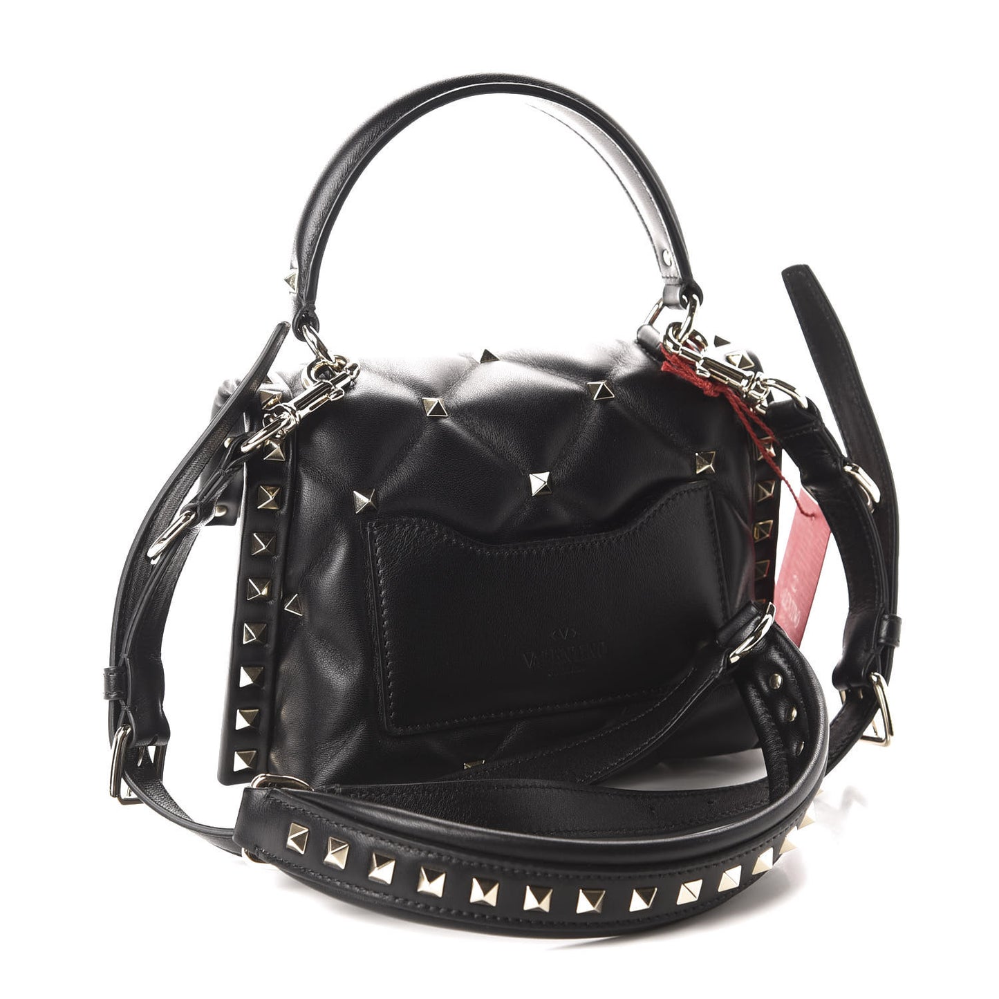 Nappa Mini Candystud Top Handle Bag Black