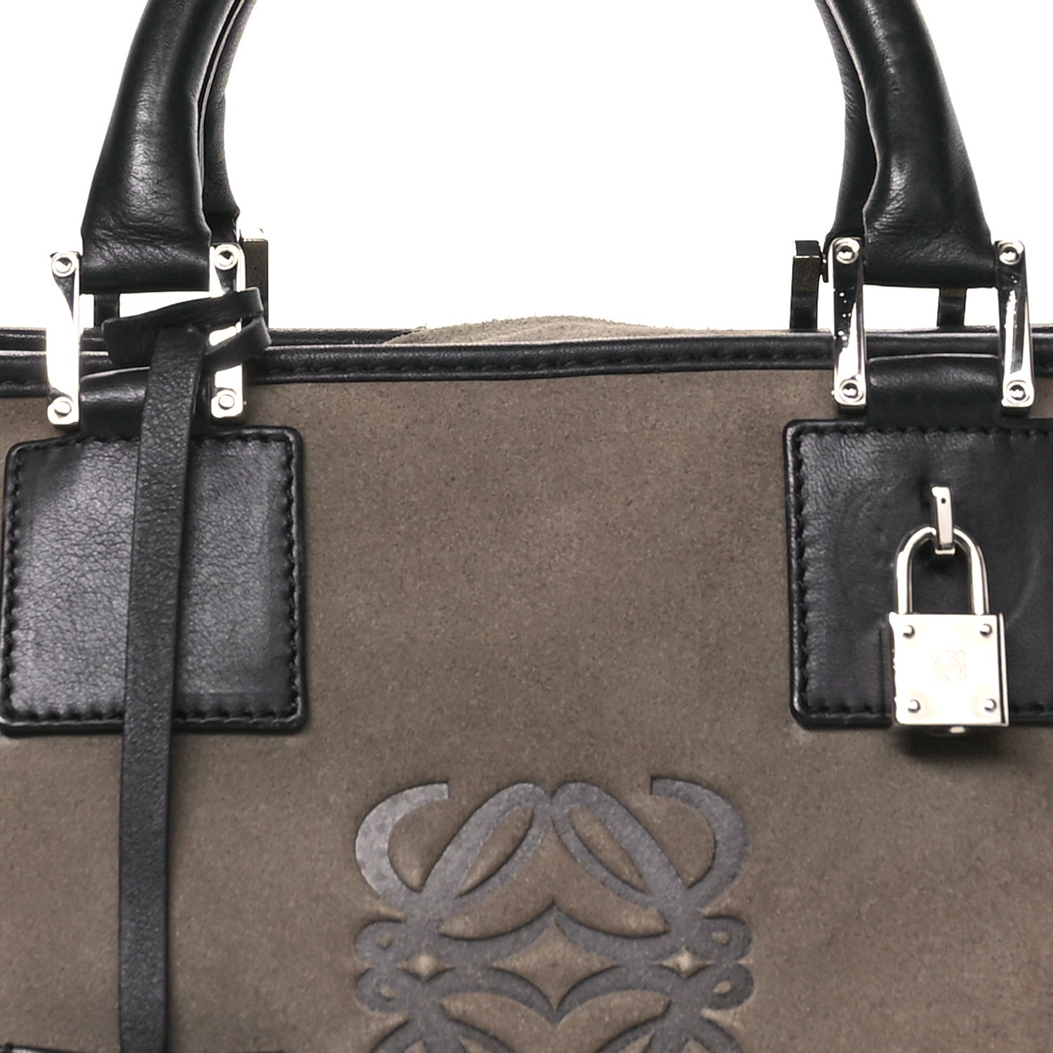 Loewe Suede Calfskin Amazona 28 Brown Black 8 of 10