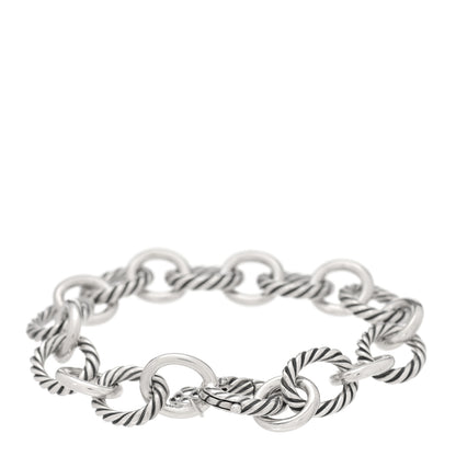 David Yurman Sterling Silver 12mm Large Oval Link Bracelet 2 of 5