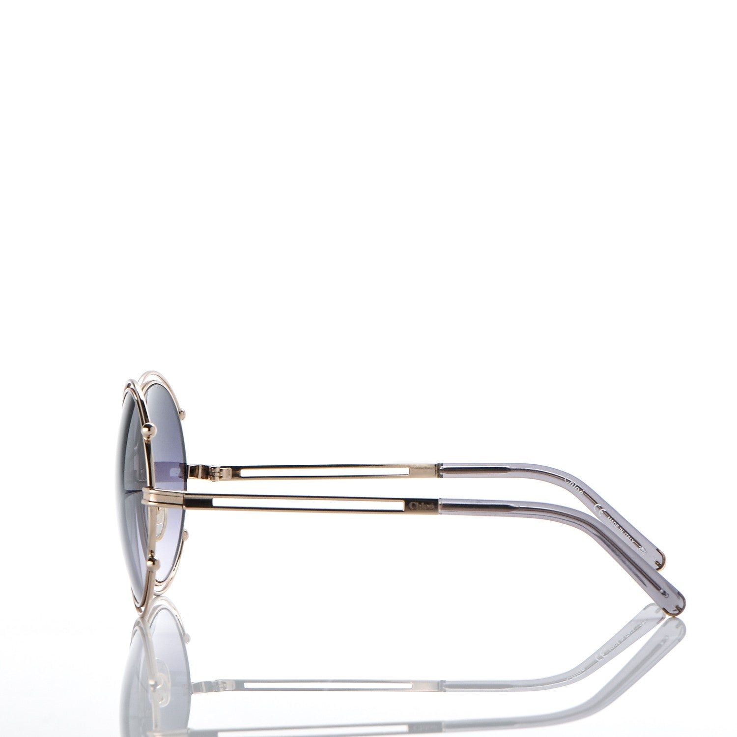 Chloe Isidora Oversized Round Sunglasses CE122S Silver 3 of 6