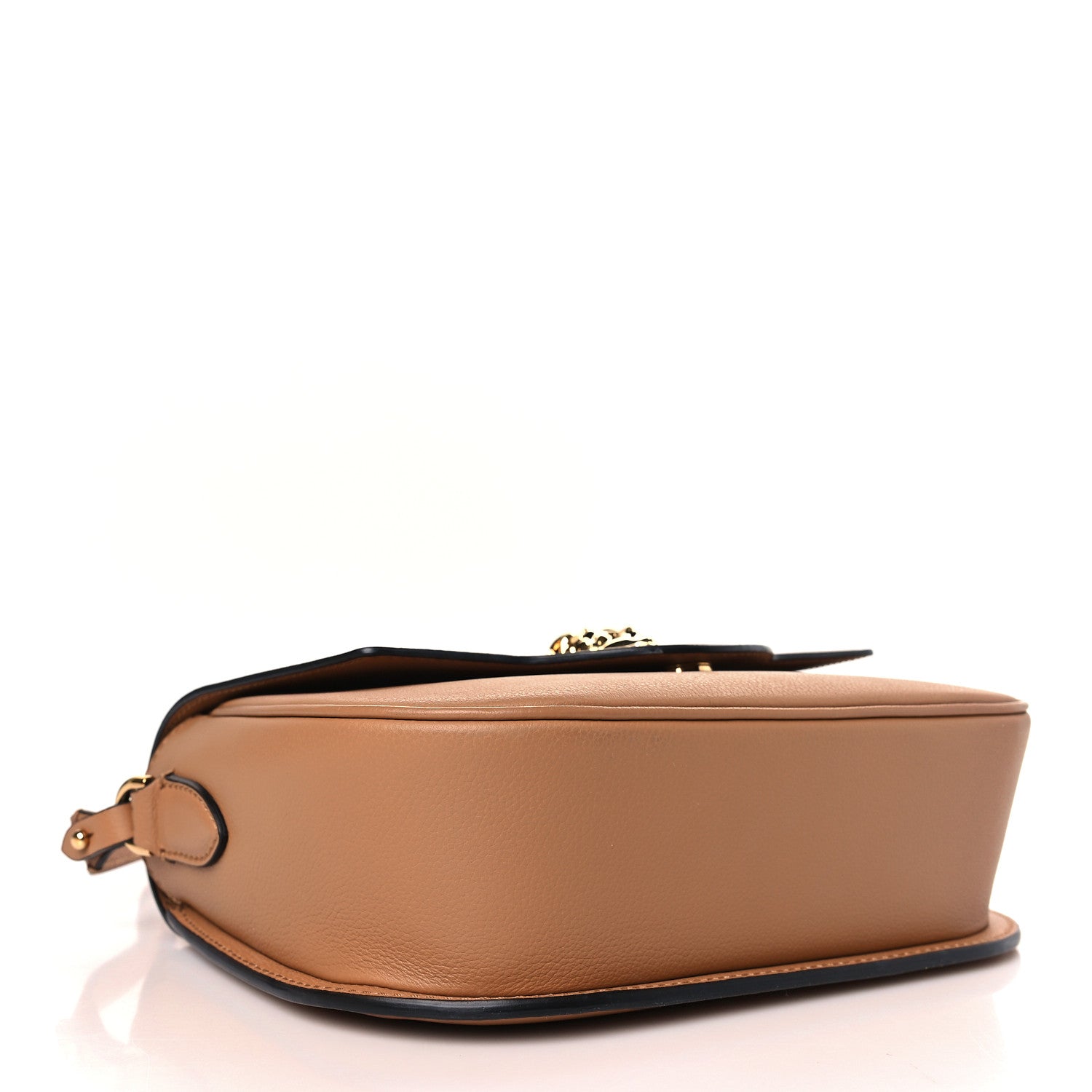 Versace Grained Calfskin La Medusa Chain Clutch Bag Brown 4 of 8