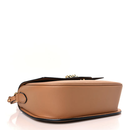 Versace Grained Calfskin La Medusa Chain Clutch Bag Brown 4 of 8