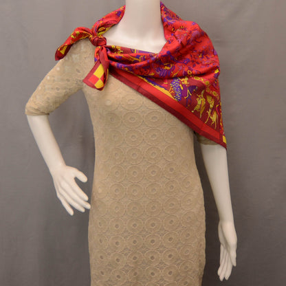 Hermes Silk Fantaisies Indiennes Scarf 90 6 of 6