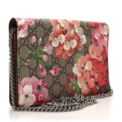 Gucci GG Supreme Monogram Blooms Mini Dionysus Chain Wallet Beige Multicolor Dry Rose 3 of 8