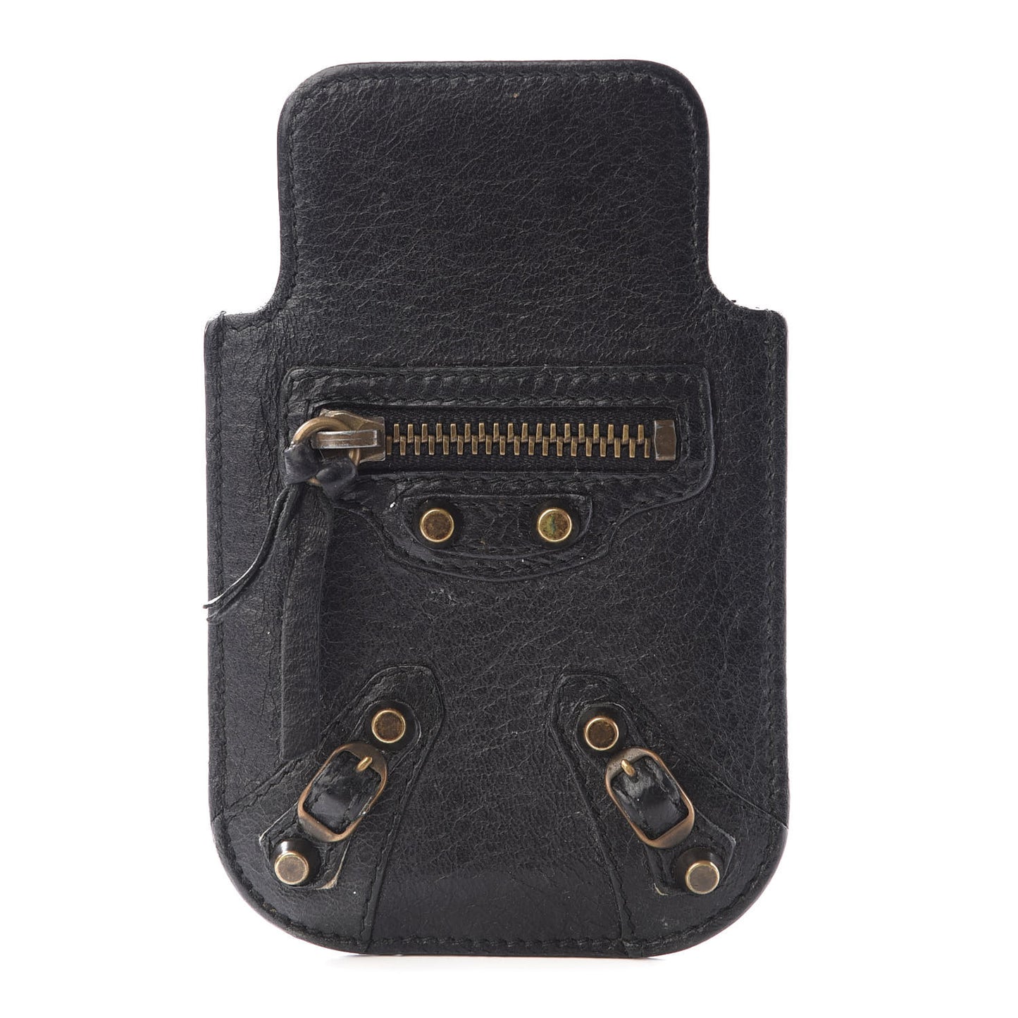 Agneau Classic Hardware Smart Phone Pouch Black