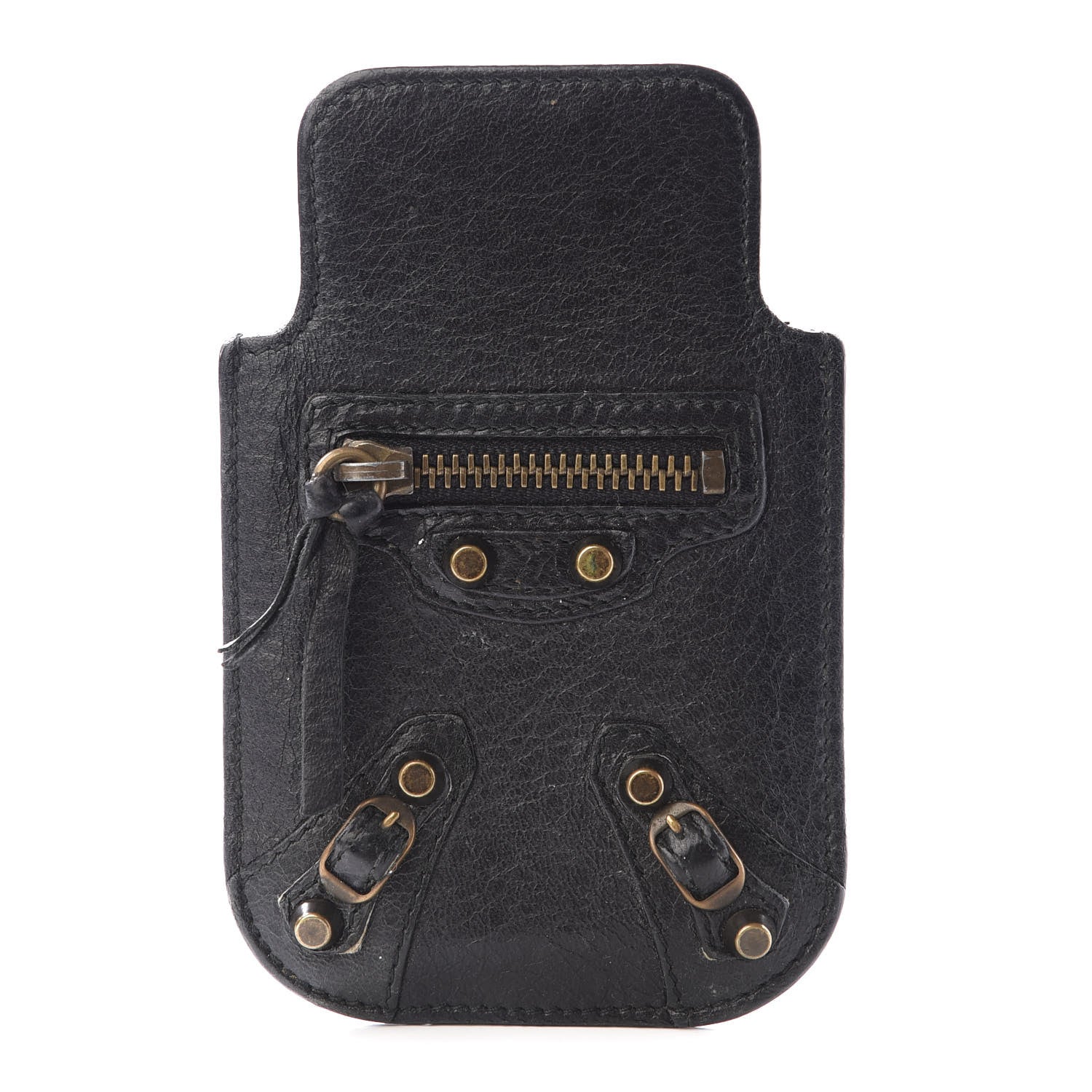 Balenciaga Agneau Classic Hardware Smart Phone Pouch Black 1 of 7