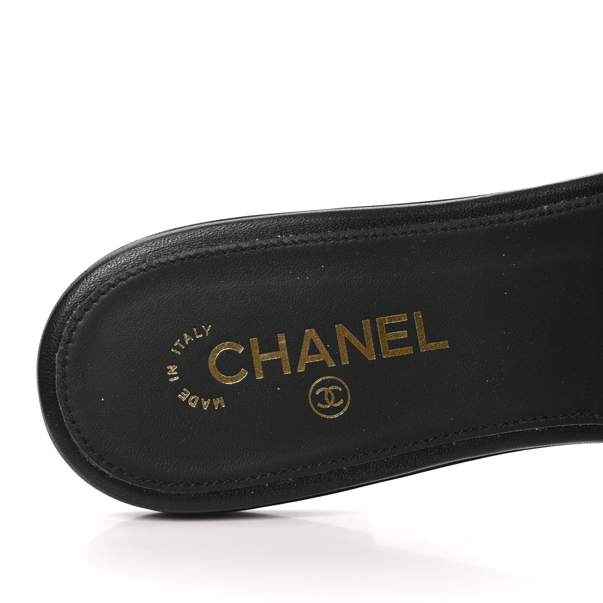 Lambskin Quilted Turnlock Flat Mules 41 Black