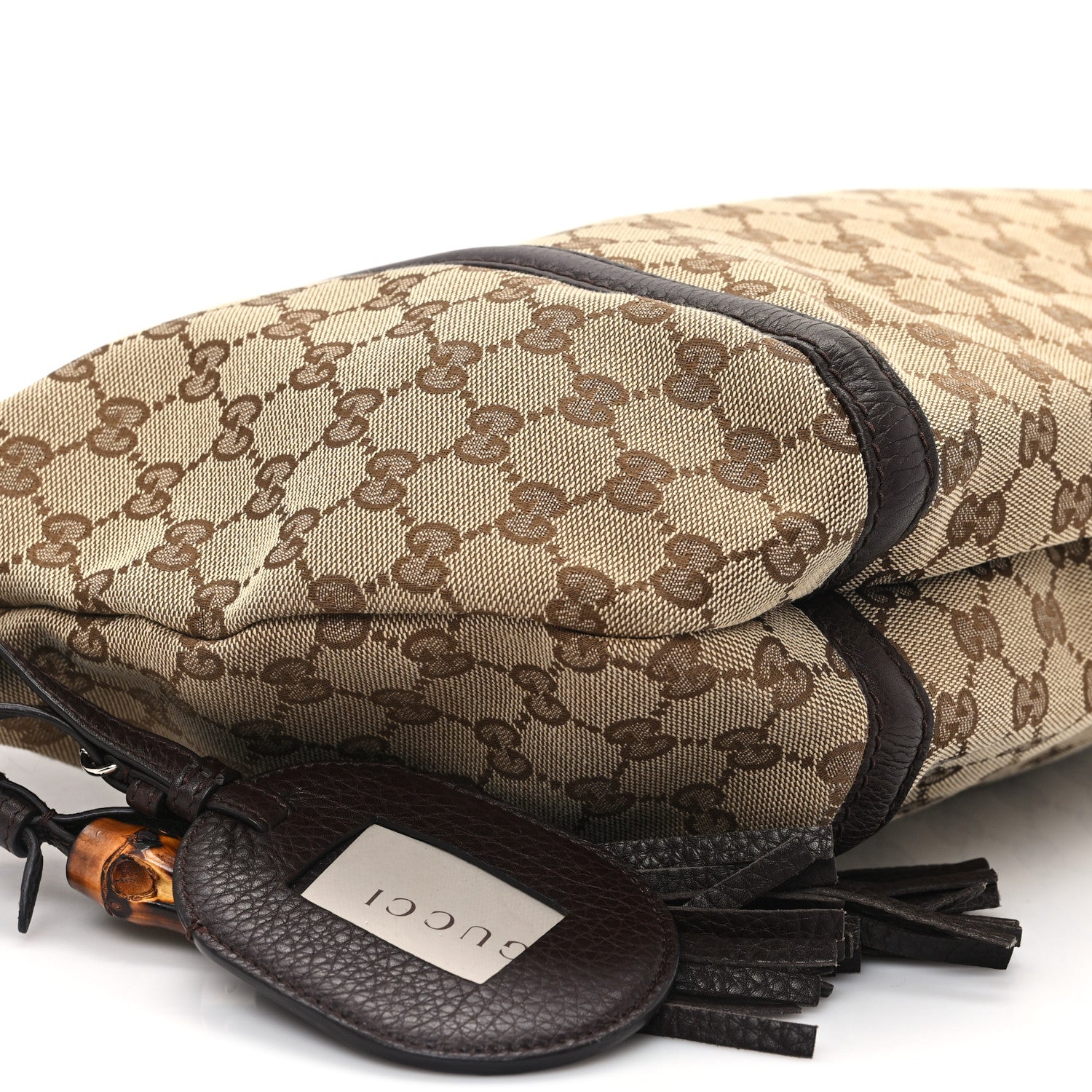 Gucci Monogram Medium Techno Horsebit Hobo Brown 9 of 10