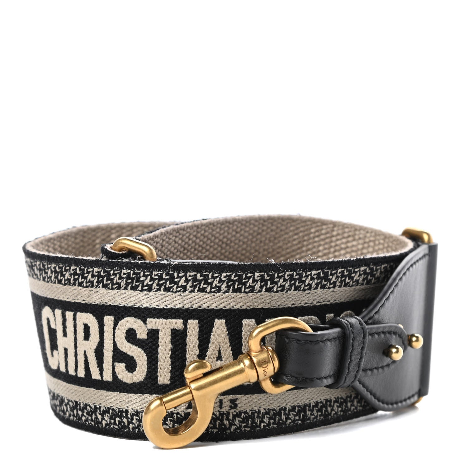 Christian Dior Canvas Embroidered Shoulder Strap Blue 1 of 6