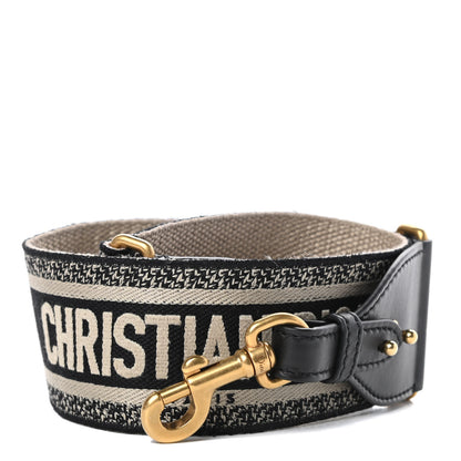 Christian Dior Canvas Embroidered Shoulder Strap Blue 1 of 6