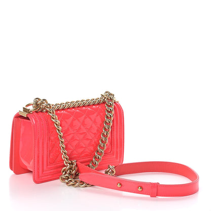 Chanel Patent Calfskin Quilted Small Boy Flap Pink 3 of 10